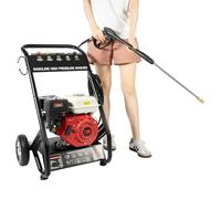 Idropulitrice Professionale Motore A Benzina, Riflettore Vapore In Rame Design Contemporaneo Con Base Antiscivolo Tre Tubi Flessibili Lunghi Cinque Ugelli Intercambiabili