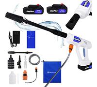 Idropulitrice senza fili ZanGe, idropulitrice leggera portatile con ugello regolabile 4 in 1, batteria 2pcs 1.5Ah e caricabatterie, pistola elettrica per idropulitrice per lavaggio auto/recinzioni