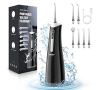 Idropulsore 300mL con 4 modalità 6 punte di getto, Irrigatore orale dentale per la casa e il viaggio per la cura orale, USB ricaricabile Cordless acqua grimaldelli dentali per la pulizia dei denti