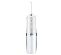 Idropulsore Dentale Portatile, Irrigatore Orale Ricaricabile, 3 Modalità di Pulizia, 4 Ugelli con rotazione di 360 °, Ricaricabile USB, IPX7 Impermeabile, Durata Batteria 15 Giorni