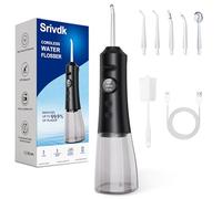 Idropulsore dentale per denti - Irrigatore orale senza fili da 300 ml con 6 punte a getto sostituibili, 3 modalità, filo interdentale elettrico ricaricabile portatile per apparecchi ortodontici e