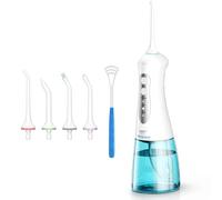 Idropulsore Dentale Portatile 300ml Professionale con 4 Ugelli di Ricambio, 3 Modalità IPX7 Impermeabile Irrigatore Orale Portatile morpilot Idropulsore Vaggio USB Ricaricabil per Igiene Dentale