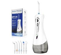 Idropulsore Dentale Portatile, 320ml Irrigatore Orale 4 Modalità, Elettrico Water Flosser Pulizia Denti Tartaro Ricaricabile Impermeabile IPX7 per Viaggi a Casa