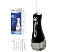 Idropulsore Dentale Portatile, 320ml Irrigatore Orale 4 Modalità, Elettrico Water Flosser Pulizia Denti Tartaro Ricaricabile Impermeabile IPX7 per Viaggi a Casa