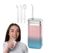 Idropulsore Dentale Portatile Da Viaggio,Filo Interdentale Senza Fili - Con 4 Ugelli Modalità Pulsazione Regolabile Serbatoio 200ml Alimentato A Batteria Silenzioso Impermeabile Per Pulizia Protesi