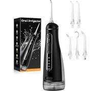 Idropulsore Dentale Portatile DIY, Irrigatore Orale 5 Modalità e 3 Intensità, Irrigatore Dentale Serbatoio 300ML, Ricarica USB, Impermeabile IPX7, Senza BPA, Silenzioso, per Viaggi e Casa