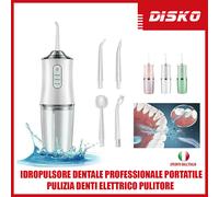 IDROPULSORE DENTALE PROFESSIONALE PORTATILE PULIZIA DENTI ELETTRICO PULITORE