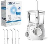 Waterpik Idropulsore Dentale Ultra Professional con 6 Testine e Sistema Avanzato di Controllo della Pressione con 10 Impostazioni, Strumento di Rimozione della Placca Dentale, Bianco (WP-660EU)