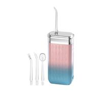 Idropulsore per denti - Smart Water Flosser | 200 ml Cordless Water Flosser, funzionamento a batteria regolabile a impulso filo interdentale acqua con 4 ugelli silenzioso serbatoio impermeabile per la