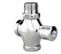 Idropulsore ritardato in ottone per orinatoio e WC sgabello | Pulsante manuale con ritardo di spegnimento di 3-7 secondi per risparmiare acqua, struttura in rame pieno durevole