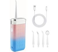 Idropulsore senza fili per adulti - Irrigatore orale portatile con 3 modalità, 4 punte a getto e impermeabile IPX7, detergente per denti da viaggio per apparecchi ortodontici, impianti e cure dentali