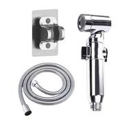 Idroscopino,Doccetta per Bidet,Doccino per Bidet Doccino Anale,Idroscopino per Wc con Tubo 150 cm E Supporto No-Drill,Doccino per Lavandino per Bagno,Cucina,Doccetta Bidet,Doccino Bidet Argento