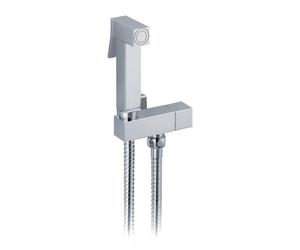 IDROSCOPINO SQUARE WC DOCCETTA RUBINETTO ACQUA FREDDA CROMATO FLESSIBILE 120 CM