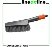 Gardena Spazzola manuale Cleansystem M soft: spazzola con raccordo per tubo, versione media, piatta, per superfici piccole e delicate, con regolazione del flusso idrico (18841-20)
