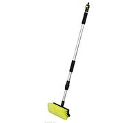 IDROSPAZZOLA SPAZZOLONE LAVAGGIO PULIZIA E CURA CAMPER CAMION AUTO SUV. TELESCOPICO, ANTIGRAFFI ASTA CON TUBO AD INNESTO RAPIDO MANICO1.20 ALLUNGHABILE 1.80 SPAZZOLA 27X15 CM (COMPLETO)