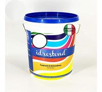 IDROSTEND Pittura Traspirante Idropittura Opaca Interni Semilavabile ALTA COPERTURA (5 Litri, BIANCO)