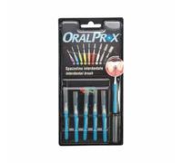 IDS Oralprox - Spazzolini Interdentali Misura 1 Colore Azzurro, 6 Scovolini