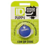 Idshooter Medaglietta identificativa IDpuppy tonda azzurra con QR code