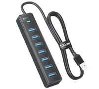 iDsonix Hub USB 3.0, 7 porte 100 cm, adattatore multiplo per Macbook Pro/Air, Surface Pro, Flash Drives, HDD, PS4, PC