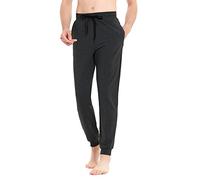 Idtswch 86/91/96/101 Pantaloni sportivi lunghi lunghi lunghi da uomo pantaloni da jogging da uomo in cotone pantaloni fitness pantaloni da uomo con tasche con cerniera, Nero/Grigio, XXL extra tall
