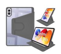 idudao Custodia Cover per Xiaomi Redmi Pad 2 Pro 12,1 pollici 2025,360 rotazione multi-angolo trasparente Indietro Case per tablet con portapenne, Grigio