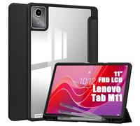 idudao Custodia ibrida premium per Lenovo Tab M11, custodia rigida con portapenne, retro trasparente per tablet PC TB330FU 2024 da 11 pollici, colore nero
