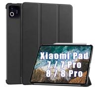 Idudao Custodia per XiaoMi Pad 7 e 8 Pro 2025, con Auto Sleep Wake Slim Hard Back Shell Protettivo Trifold Smart Cover per Tablet Pad 7/8 Pro 11.2 pollici Nero