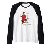 Iduna Pace Amore Speranza Buon Natale Maglia con Maniche Raglan