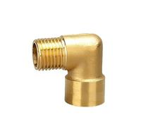 IDUTQUMW 1/8" Female x Male Thread Brass Elbow Equal Pipe Fitting Connector Coupler for Water Fuel Copper Adapter