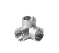 IDUTQUMW 304 Stainless Steel Pipe Fittings Three-Dimensional Three-Way Water Pipe Accessories Shelf Shelf Right Angle Joint 4 Points 6 Points(G1-1/2-inside Diameter 44mm)