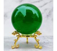 IDUTQUMW 80mm Crystal Decorative Balls with Gold Stand Magic Glass Ball Divination Crystals Gemstone for,Photography,Family,E