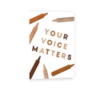 IDUTQUMW Be Kind Your Voice Matters Poster - Diversity Inspirational Canvas Wall Art for Classroom, Playroom, Nursery, Positive Message Kids Wall Decor (Unframed,12x18inch(30x45cm))