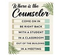 IDUTQUMW Counselor Office Door Sign, Reversible Status Indicator for In Session/Available, School Psychology Wall Decor, Teacher Gift(Framed,12x18inch(30x45cm))