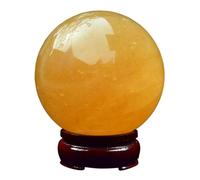 IDUTQUMW Crystal Ball with Wood Stand for Decorative Rock Stone Sphere Balls Specimens Divination or Feng Shui, And Fortune Telling Ball，50mm