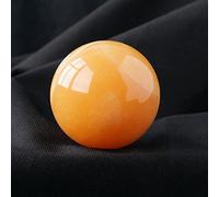 IDUTQUMW Fluorite Rough Stone Crystal Ball Rainbow for Decoration or Magic,Golden Steatite-5cm