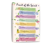 IDUTQUMW Inspirational Scripture Canvas - The Fruit of the Spirit Galatians 5:22-23 Wall Art - Christian Home Decor & Gift for Wedding, Housewarming, Pastor Appreciation(Unframed,16x24inch(40x60cm))