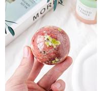 IDUTQUMW Peach Blossom Stone Tourmaline Crystal Ball Magic Divination Gemstone Sphere Quartz Decoration Ornaments (Size : 5-6cm)