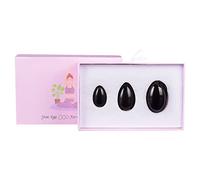 IDUTQUMW Set di Uova di Quarzo Rosa Naturale Uova di Giada Forate Donne Kegel Ginnico Sfere di Cristallo Pietra da Massaggio, Opale (Color : Smoky Quartz)