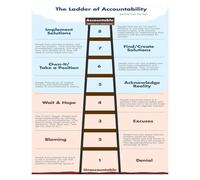 IDUTQUMW The Accountability Ladder Poster - Leadership & Team Development Tool, Motivational Canvas Wall Art for Office, Conference Room, Home Study(Unframed,16x24inch(40x60cm))