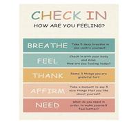 IDUTQUMW Wellness Office Wall Decor, Supportive “How Are You?” Canvas Art for Counseling Centers, Classrooms, Therapy Rooms & Hospitals(Framed,12x18inch(30x45cm))