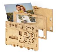 iDventure Clueframe - Cornice fotografica segreta - Personalizzato regalo - Escape Room gioco in legno - puzzle 3D - regali per lei - scatola rompicapo - regalo fidanzato - puzzle rompicapo adulti