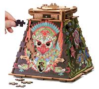 iDventure Puzzle a forma di piramide con puzzle Jigsaw Puzzle - Escape Room Gioco - Confezione regalo - Scrigno del tesoro - Puzzle in legno 3D - Puzzle sequenziale per adulti - Regalo di denaro -