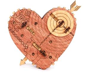 iDventure Tin Woodman's Heart, Scatola per Anello, Rompicapo con Codice | Cofanetto con Rompicapo e Codice a 3 Parole, Scatola Rompicapo per Regalo, Anello o Soldi, Matrimonio e San Valentino