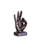 IDYL Moderna scultura in resina a forma di dito, in bronzo, dimensioni: 9 x 6 x 16,5 cm, decorazione per la casa
