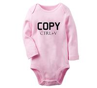 iDzn Bambini Copy From Dad ctrl+V Divertenti Tutine, Body per Neonato, Tute per Neonato, Tute Intere Lunghe per Bambini da 0 a 12 Mesi