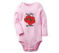 iDzn Bambini Locally Grown Divertenti Tutine, Modello di pomodoro Body per Neonato, Tute per Neonato, Tute Intere Lunghe per Bambini da 0 a 12 Mesi