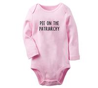 iDzn Bambini Pee On The Patriarchy Divertenti Tutine, Body per Neonato, Tute per Neonato, Tute Intere Lunghe per Bambini da 0 a 12 Mesi