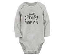 iDzn Bambini Ride On Bike Divertenti Tutine, Body per Neonato, Tute per Neonato, Tute Intere Lunghe per Bambini da 0 a 12 Mesi