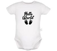 iDzn Hello World Regalo per l'annuncio della gravidanza pagliaccetti, body per neonato, tute originali per neonati, completi interi per bambini da 0 a 24 mesi