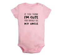 iDzn If You Think I'm Cute You Should See My Uncle Divertenti pagliaccetti, body per neonato, tute originali per neonati, completi interi per bambini da 0 a 24 mesi